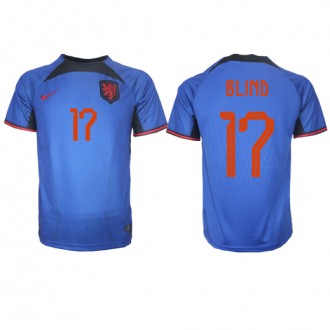 Herren Fußballbekleidung Niederlande Daley Blind #17 Auswärtstrikot WM 2022 Kurzarm